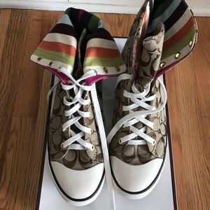 Signature Bonney Multicolor Coach hightop sneakers